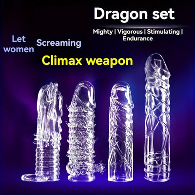 Men's Crystal Adult Sex Toy Penis Cover Sleeve Penis Extender Reusable Delay Ejaculation Add More Fun And Excitement