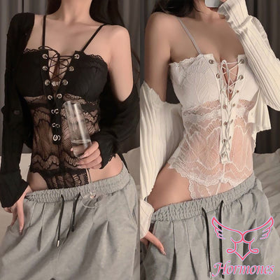 Hormones sexy pyjamas non-nightwear bodysuits come with G-string thong sexy corset set ready to ship in Thailand (h1389) SL01