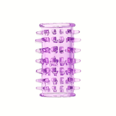 2.72inch Purple Penis Sleeve, Waterproof And Skin-friendly TPE Material, Prickly Texture Design, Physical Sensitivity Reduction, Enhance Erect, Delay Ejaculation Lasting Ring, Sex Toys For Men Or Couples