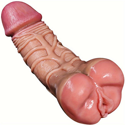 2 in 1 Design Realistic Dildo Pocket Pussy Tight Channels Soft Realistic Dildo for Women Men (Pussy Styles)