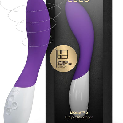 LELO Mona 2 G Spot Vibrator for Women, G Spot Toy for Discrete Pleasure, Curved Vibrator Sex Toy for G Spot, Adult Toy with 6 Intensity Modes, Purple