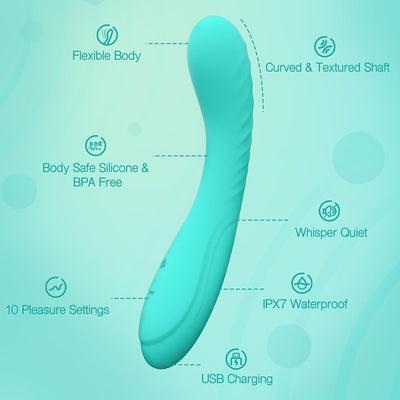 Tracy's Dog Powerful G Spot Vibrator for Deep Penetration, Adult Sex Toys for Women and Couples, Realistic Full Silicone Soft Vibrating Dildo Massager for Clitoral and Anal Stimulation