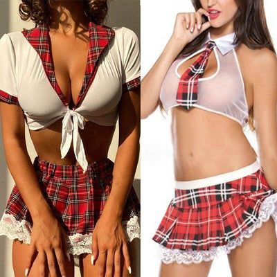 Girls' Clothing, Sexy Role-playing, Uniform, Erotic Clothing, Mischievous Lingerie, Checkered Night, Halloween Women's Clothing, Role-playing, Sex Role-playing SL01