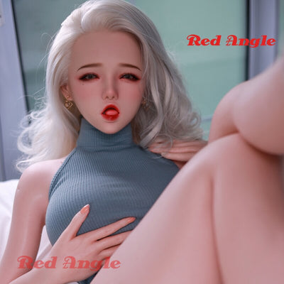 สีแดงมุมสมจริง Full Platinum ซิลิโคนตุ๊กตายางสำหรับชายที่มีปลูกผมหีญี่ปุ่นตุ๊กตาจริงสำหรับชาย