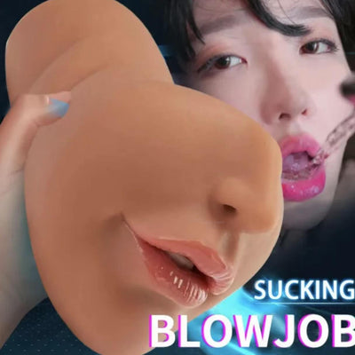 ชายอมควยคัพ Masturbator นุ่มจริงยางปลอมพ็อกเก็ตหี Thrust ช่องคลอดประดิษฐ์ Man Mouth การสำเร็จความใคร่ของเล่น