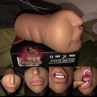 ชายอมควยคัพ Masturbator นุ่มจริงยางปลอมพ็อกเก็ตหี Thrust ช่องคลอดประดิษฐ์ Man Mouth การสำเร็จความใคร่ของเล่น