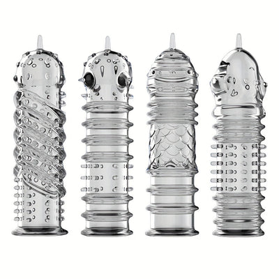 Crystal Men's Adult Sex Toy Penis Cover Sleeve Penis Extender Reusable Delay Ejaculation Add More Fun And Excitement For Men Women Couples